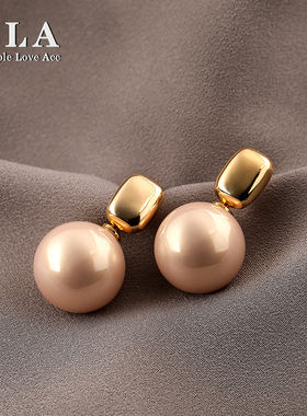 Simple Love Acc私家  美拉德轻奢小众设计感百搭珍珠银针耳环女