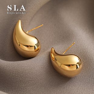 欧美金属冷淡风水滴形设计爆款 Acc私家 银针耳环女 Love Simple