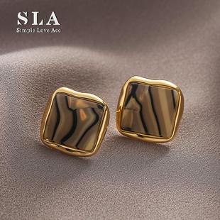 2025年新款 Acc私家 高级感滴釉设计纹路银针耳环女 Love Simple