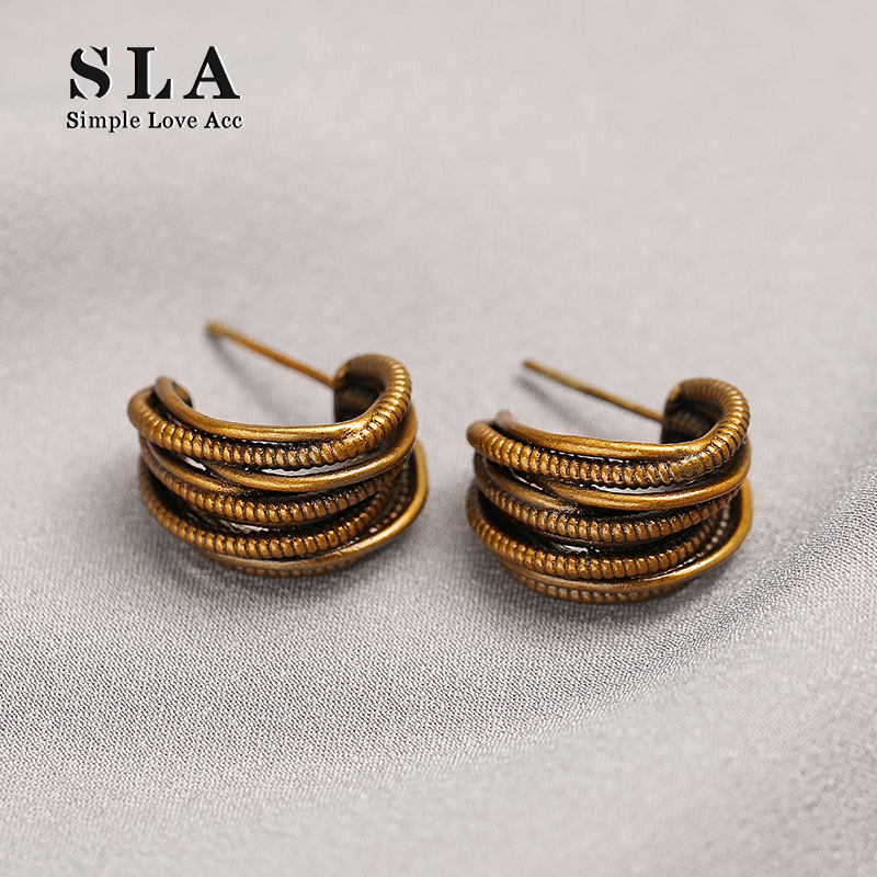 高级感C形SimpleLoveAcc银针欧美