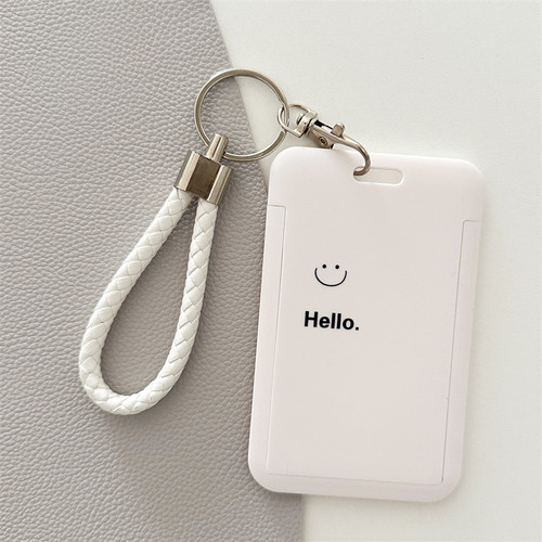 简约笑脸公交卡套饭卡厂牌保护套