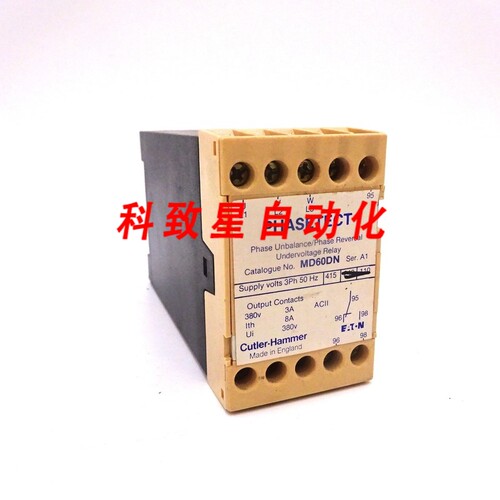 工业配件欠压继电器MD60DN PHASETECT 3PH 415VAC 50HZ MA NO-023