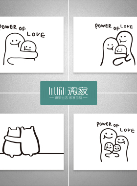 电表箱贴纸装饰画免打孔自粘贴画