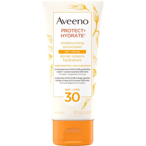 加拿大Aveeno/艾惟诺 保护和保湿面部和身体 防晒霜 SPF 30