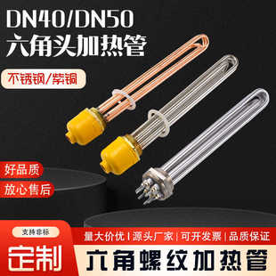 DN40DN50不锈钢工业锅炉大功率导热油电加热管水箱加热棒220 380V