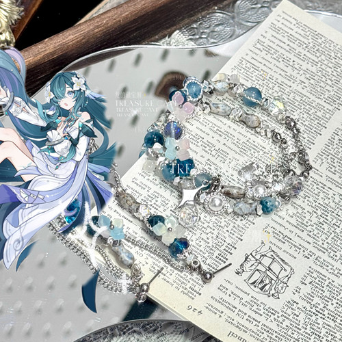 〔沃雅妮莎〕原神周边印象衍生手链原创手作礼物天然石钛钢耳钉