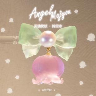 铃兰诗 大白铃兰花耳钉耳夹 原创Lolita配饰 AngelMajyou天使权杖