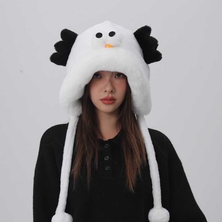 情侣冬季可爱小鸟毛绒帽