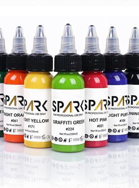 SPARK纹身色料正品 纹身颜料黑色刺青纹身墨水彩色纹身色料30ML