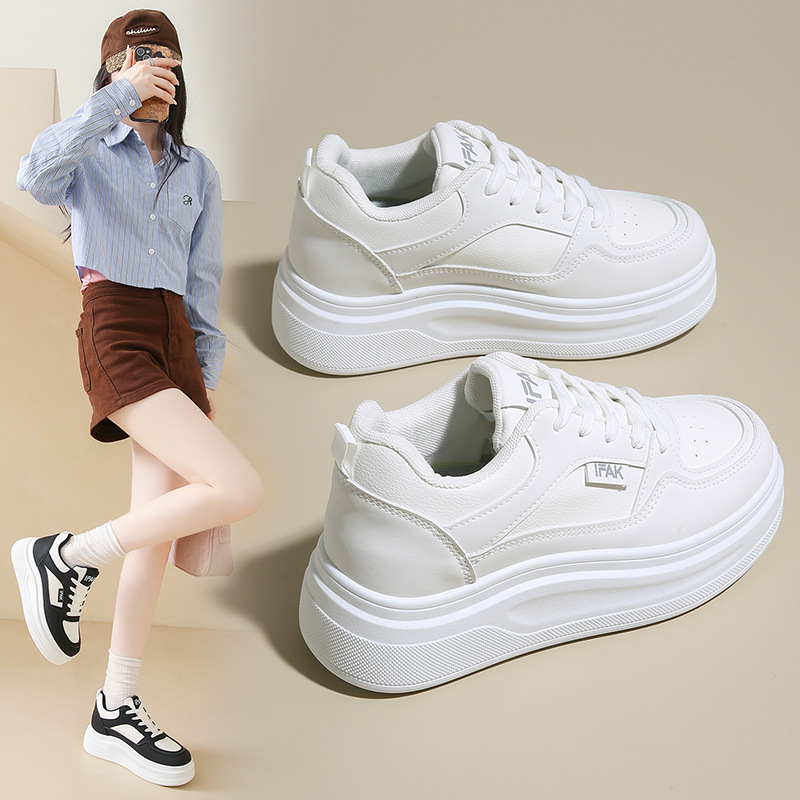 GT9901厚底爆款透气小白鞋女2025新款夏季百搭休闲网鞋板鞋