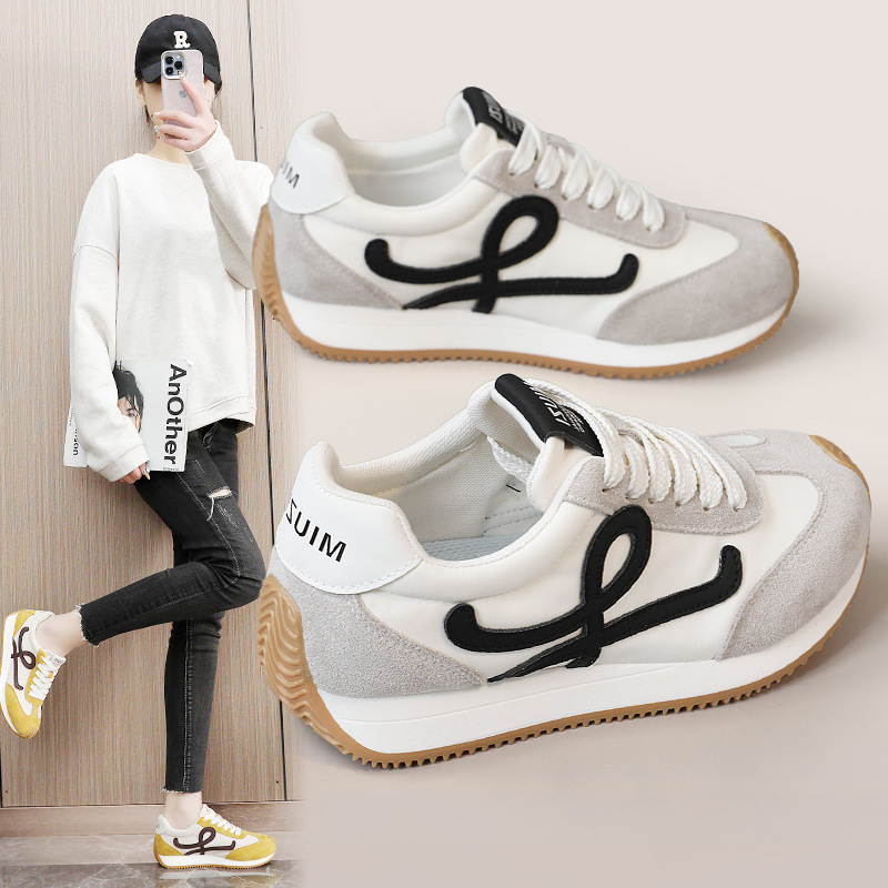 FSCL001新款2025透气小白鞋薄底韩版耐磨增高休闲板鞋学生春秋季