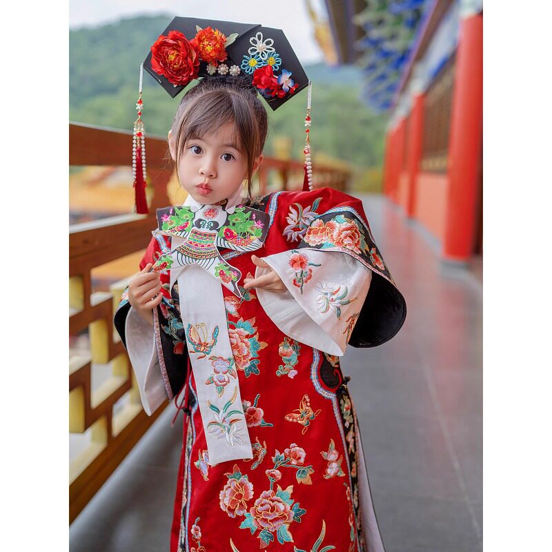 儿童格格清朝旗装清代格格服宫廷汉服