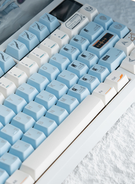 态珀原创空间站SpaceStation机械键盘键帽蓝原厂PBT移印字体喷层