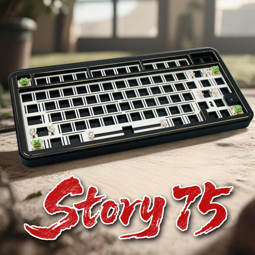 Story75 机械键盘客制化套件铝合金gasket金属cnc铝坨坨三模RGB