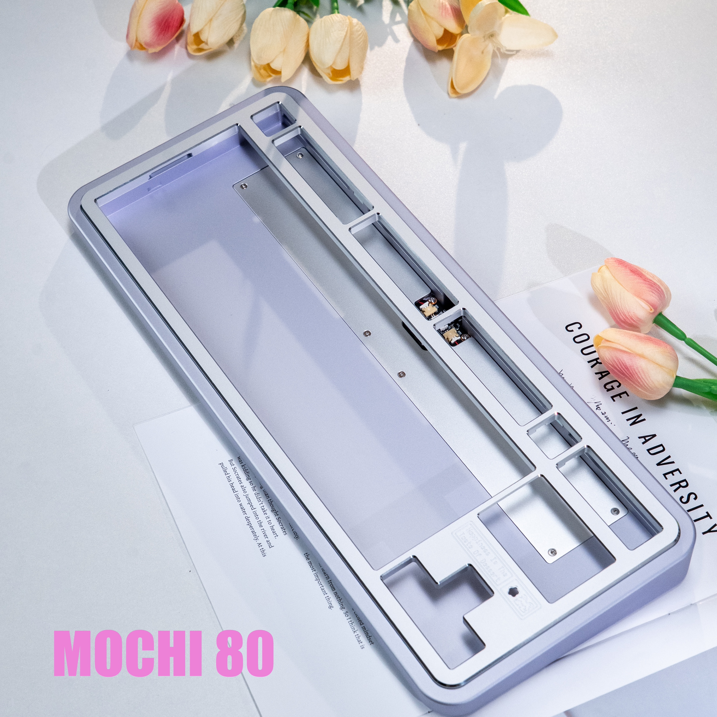 Mochi80机械键盘客制化套件Gasket结构CNC铝坨坨键盘80配列三模图片
