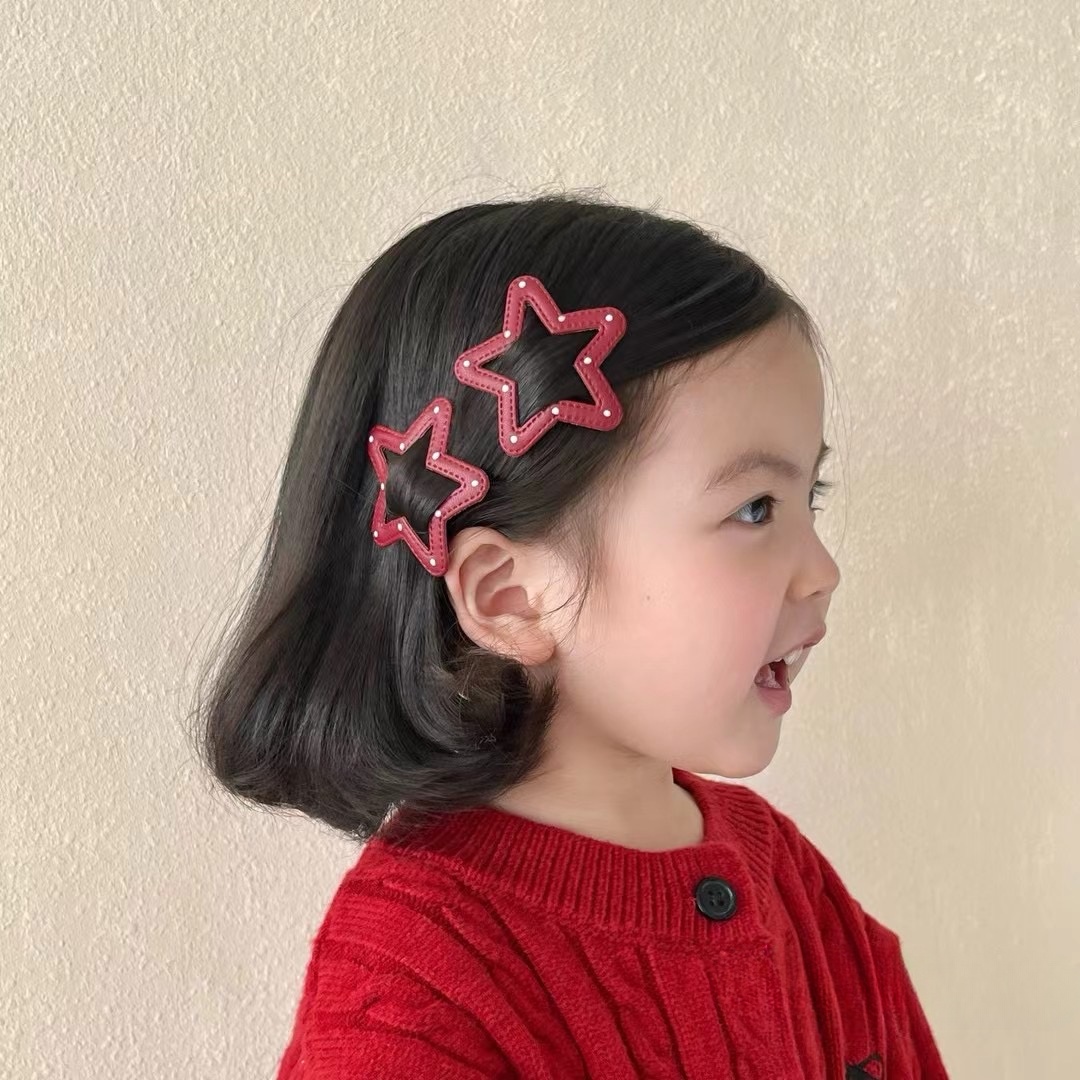 儿童甜美星星发夹女童2025新款女宝宝刘海夹子头饰小女孩发卡发饰