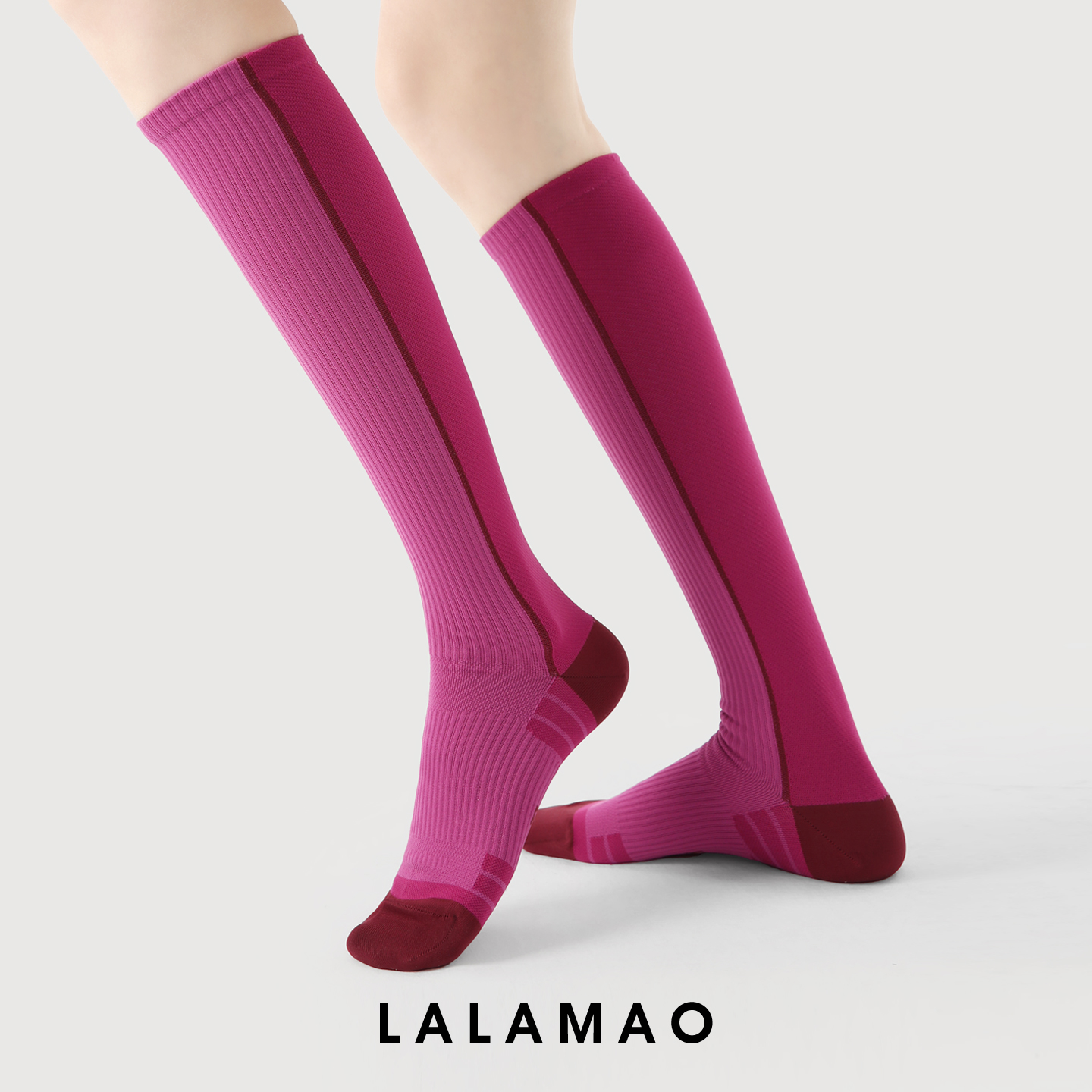 LALA专业运动跑步骑行加压小腿袜