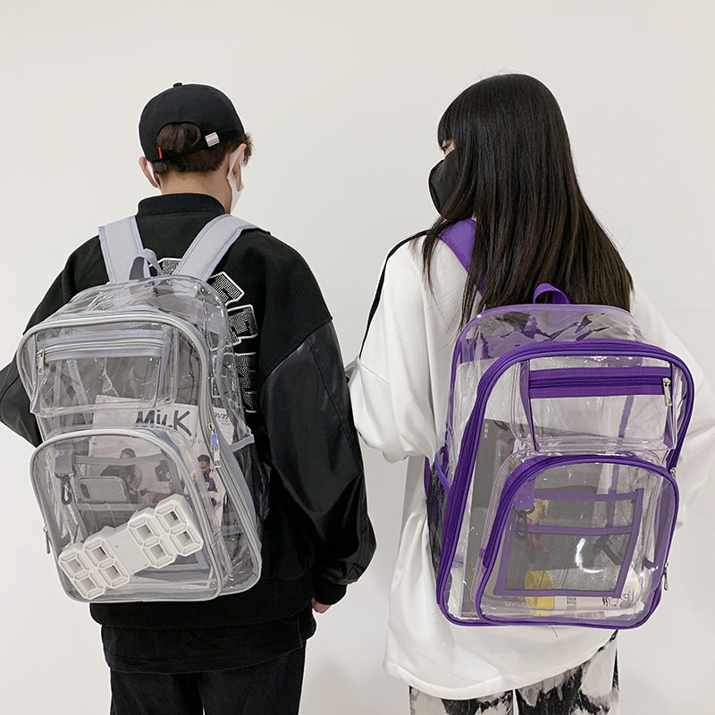 PVC backpack, large backpack, transparent backpack透明双肩包