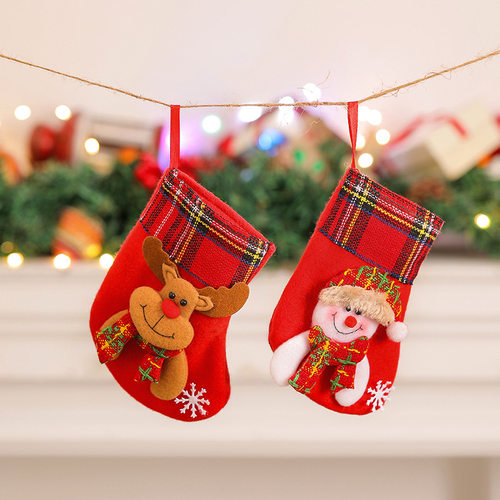 Christmas Socks Candy Bag Christmas Tree Gift Ba圣诞袜糖果袋