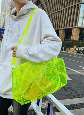 Trendy European and American style candy colored PVC handbag