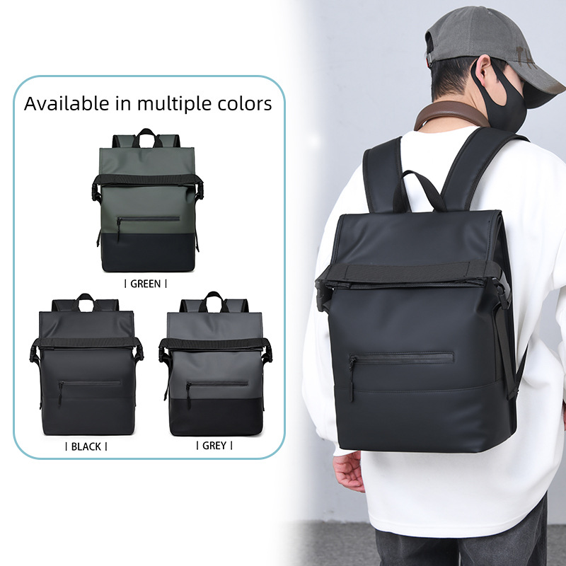 Roll mouth backpack business backpack休闲背包户外旅行