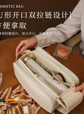 Large capacity portable makeup bag for travel storage化妆包