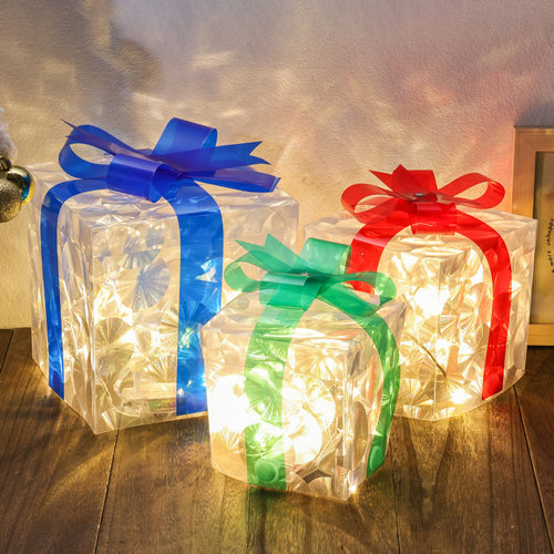 Christmas gift box set of 3 folded Christmas gift boxes