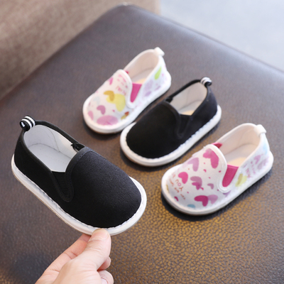 宝宝老北京布鞋1-3岁2学儿童步鞋一婴儿家居软底千层底单鞋