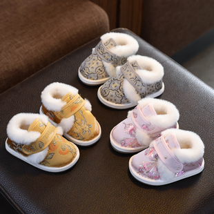 宝宝手工棉布鞋男童女童汉服鞋周岁鞋国风新中式婴儿棉鞋新年鞋1