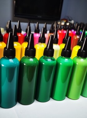 湿拓画颜料 水拓画 墨流工艺 水拓丝巾 艺术颜料 100ML