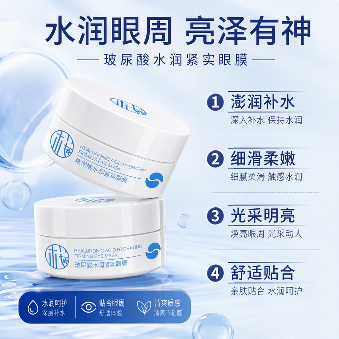 樱素肌玻尿酸水润紧实眼膜补水紧致眼贴舒缓提亮眼周改善淡化细纹