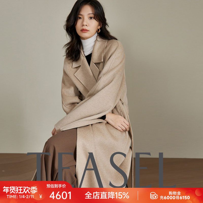 TEASEL「冬的乐章」终身包洗护！14.5微米ROW风100纯山羊绒大衣,女装/女士精品,毛呢外套,淘宝优惠券,粉丝福利购,淘宝优惠卷