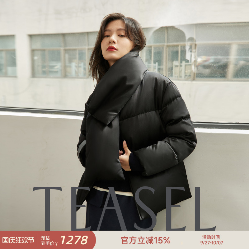 三防白鹅绒可拆卸围巾领羽绒服