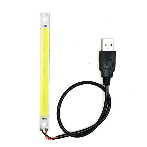 3V 5V通用USB COB小灯条照明补光灯5W红绿蓝白光LED光源灯板120mm