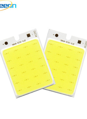 36x26mm冷白光COB 12V LED小方形板汽车室内示宽阅读灯照明光源2W