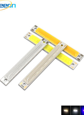 6cmLED长条灯3.7V LED光源1W 3WCOB灯板DC3-4V 车台灯蓝冷暖白光