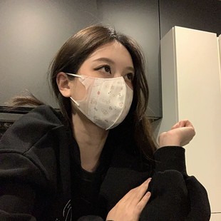 3d立体一次性口罩印花卡通可爱大白狗防尘女款 大人网红 透气春夏款