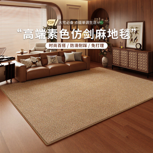 加厚仿剑麻地毯中古风免打理免洗