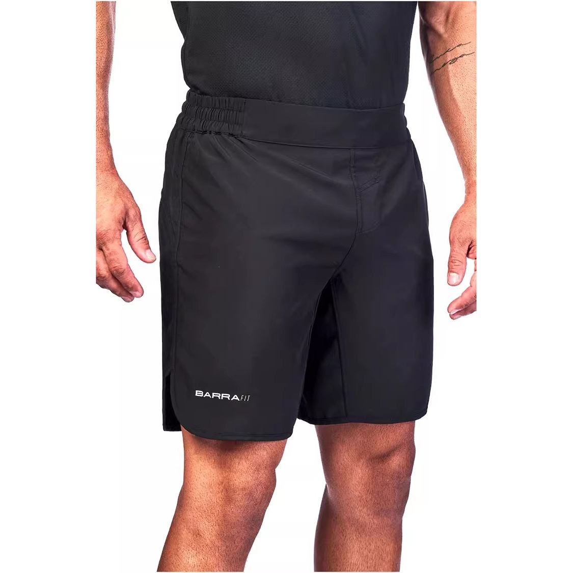 外贸运动男子巴西格斗柔术短裤 五分速干单层薄款休闲黑色健身裤