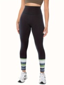 高腰 外贸女运动长裤 弹力秋冬厚款 瑜伽九分裤 黑色 紧身跑步速干