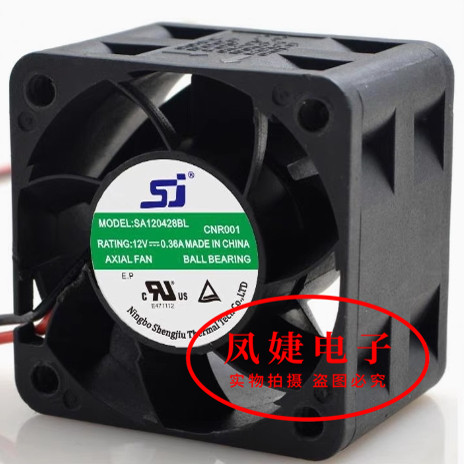 全新SJ SA120428BL 12V 0.36A 4028 4CM 电源机箱大风量散热风扇