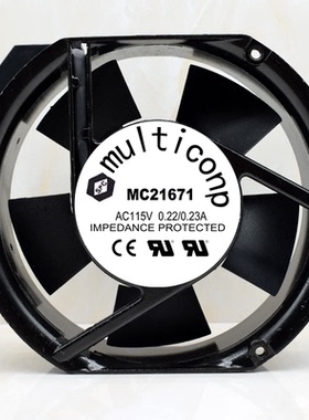 全新MUITICOMP MC21679 220-240V 0.15/0.13A机柜散热风扇MC21671