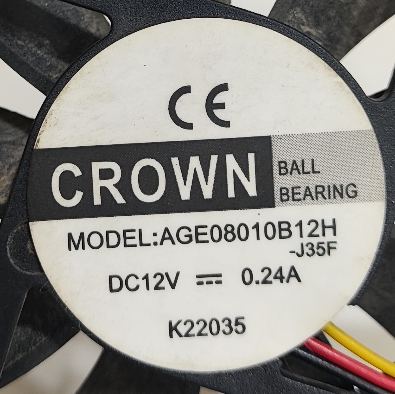 全新惯展CROWN AGE08010B12H 12V 0.24A 8010 机箱电源散热风扇