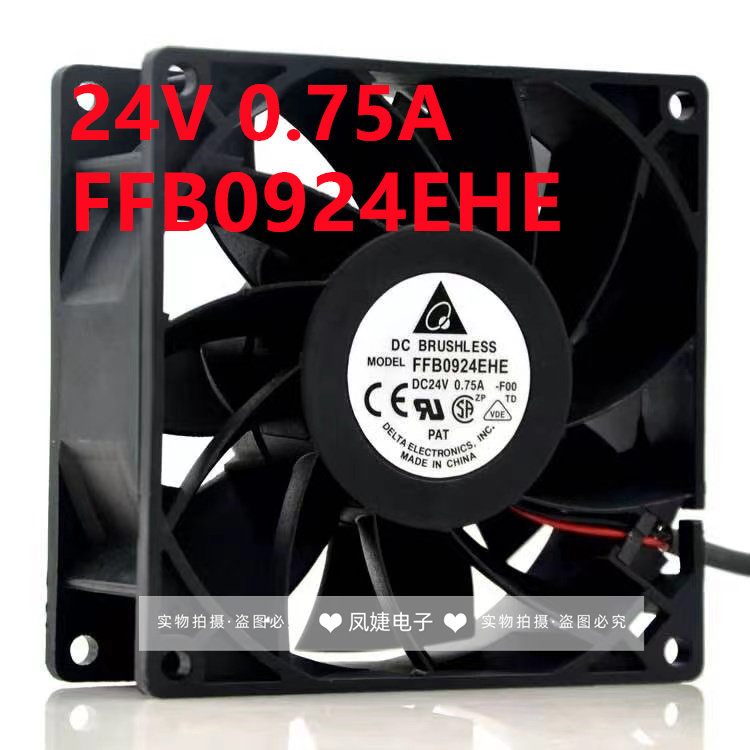 全新台达 FFB0924EHE 24V 0.75A 9038 9CM ABB变频器散热风扇