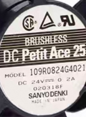 三洋 8025 109R0824G4D07/D09/G4021/G4D11/D06/D01 24V 0.2A风扇
