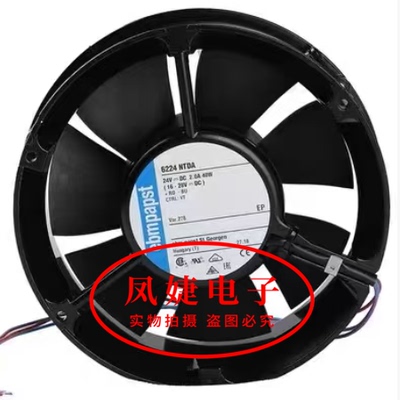 ebm原装德国24V 6224NTDA/NTDAR 2.0A 48W 印刷机3线调速散热风扇