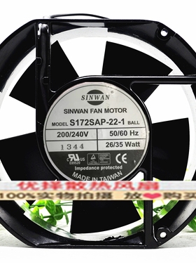 全新台湾SINWAN信湾S162AP/S172SAP-22-1机柜散热风扇AC200v-240V