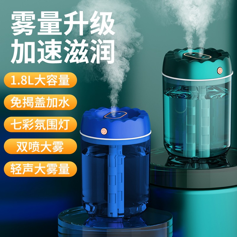 USB双喷大喷雾加湿器带氛围灯