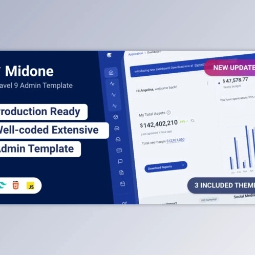 Midone v4.0.9 HTML 和 Laravel