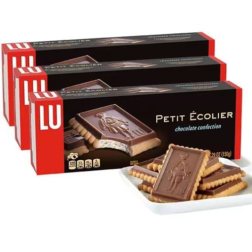 LU露怡牛奶巧克力饼干休闲办公室零食法国进口零食 150g